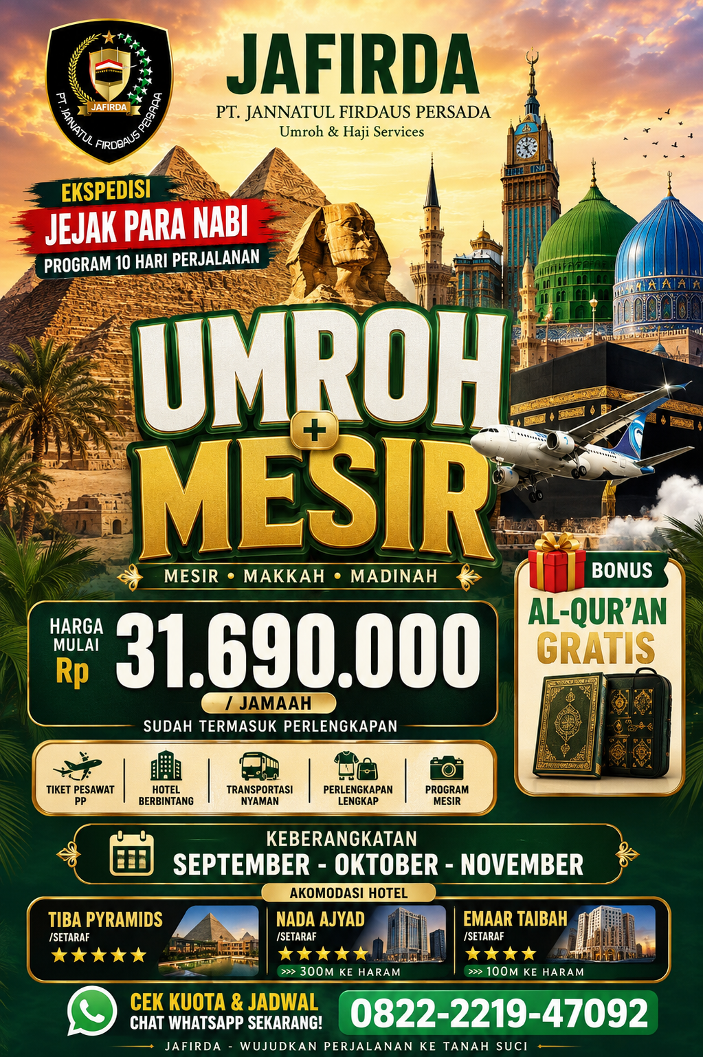 Flyer Umroh Plus Mesir JAFIRDA